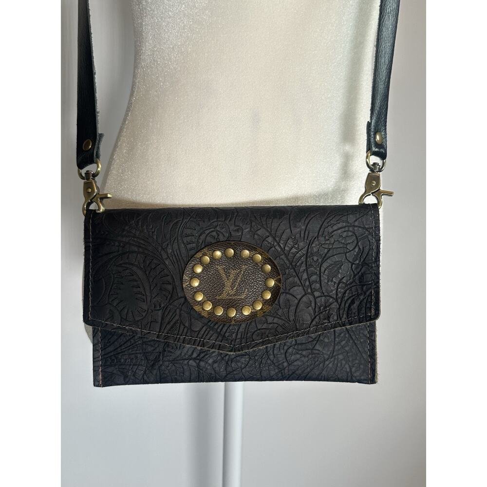 CUSTOM Keep It Gypsy PURSE Hand Carved Black Leather